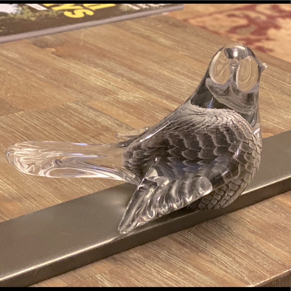 FM Konstglas of Ronneby Glass Bird Sculpture